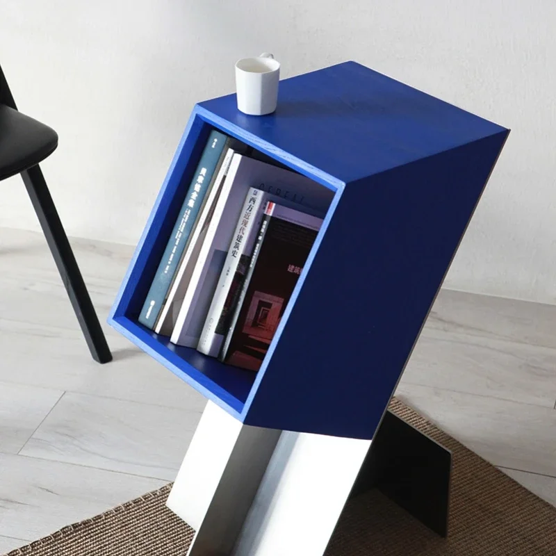 

Magazine cabinet modern simple stainless steel edge