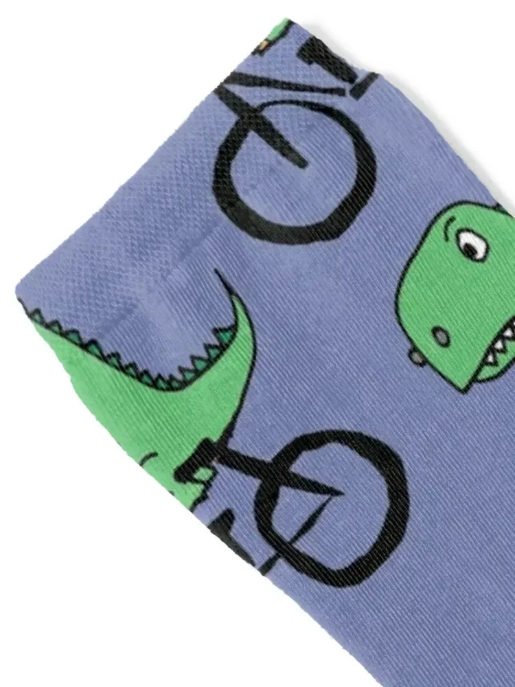 Funny T-rex Dinosaur Riding Bicycle Socks floral aesthetic new in's funny sock Men's Socks Luxury Women's