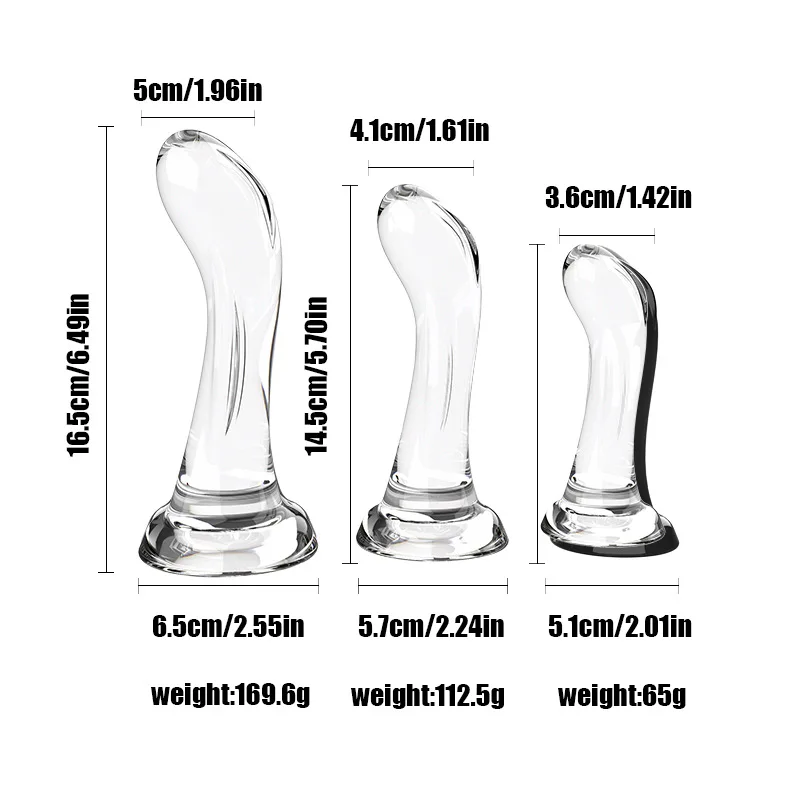 Multi - Color Glass Anal Plug Set, Smooth Silicone Anal Toys for Anal Play Sex Toys 6