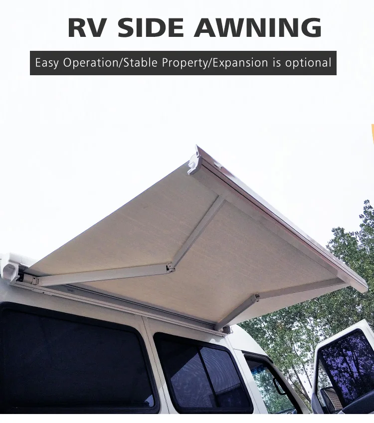 Toldo retráctil para autocaravana, 12V, impermeable, 100%