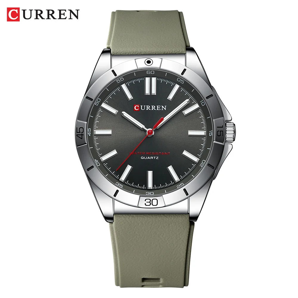 CURREN NEW Fashion Wristwatches Sports Waterproof Watches Quarzt Clock Causual Silicone Strap Watch For Men 2022 Reloj Hombre