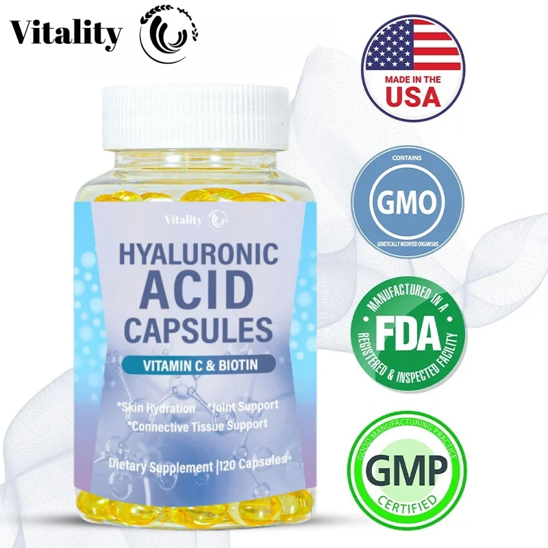 Vitality Hyaluronic Acid Capsules To Promote Joints, Youthful Healthy Skin and Support Healthy Connective Tissue