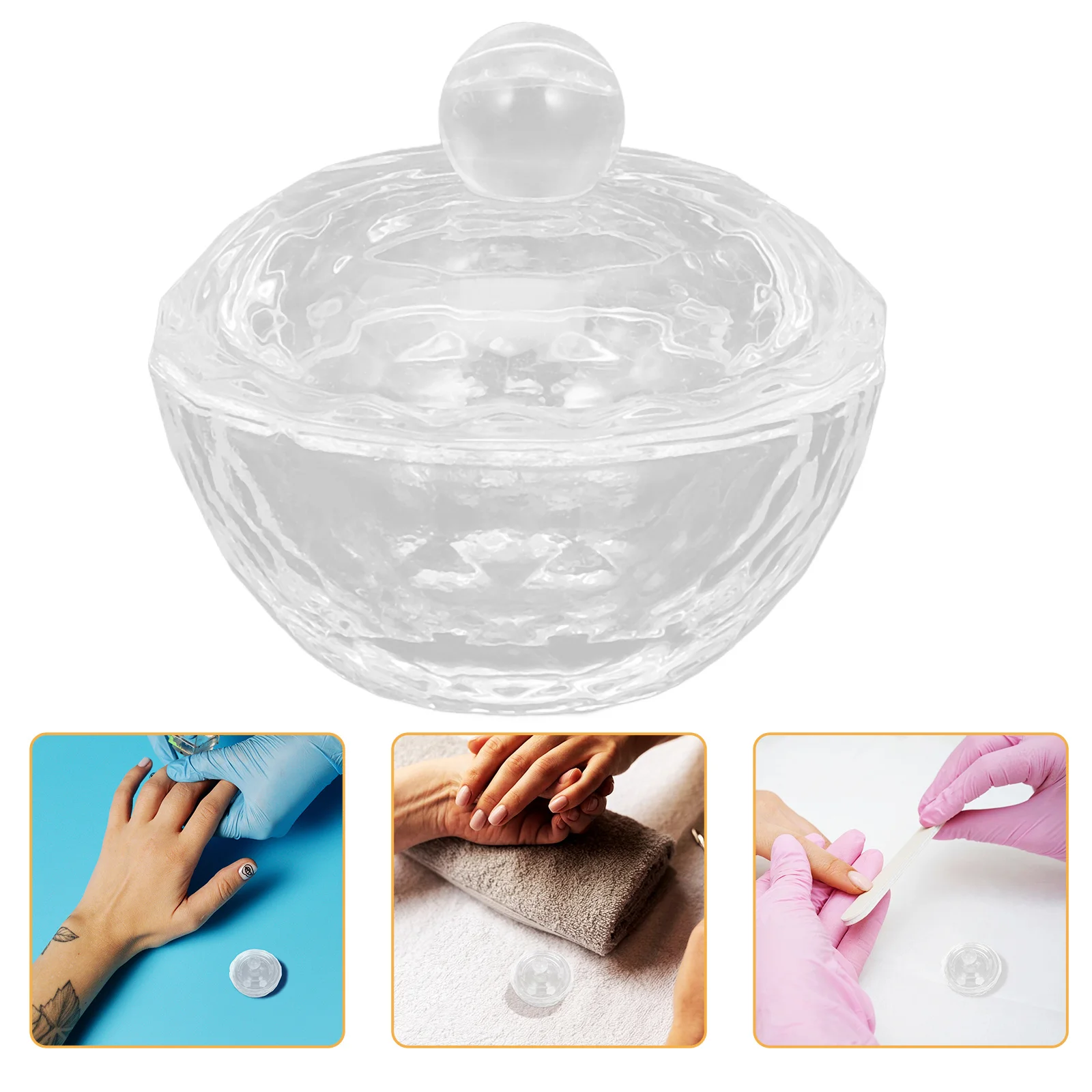 

2 шт., прозрачные мини-кристаллические чашки для дизайна ногтей для смешивания акриловой жидкой пудры, простые в использовании чашки для дизайна ногтей