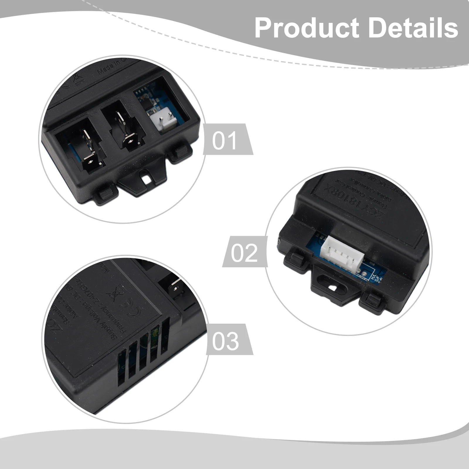 子供用電気自動車用7ピンレシーバー,jr1810rx,6-12v,zcy1810rx,5 7ピンリモコン,おもちゃの部品