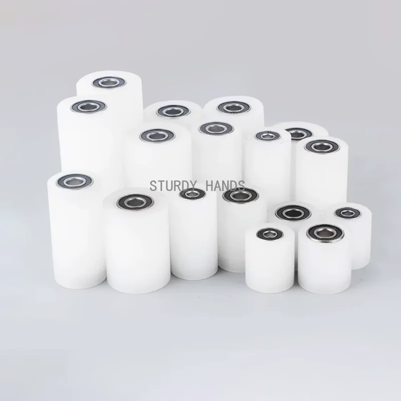 Polea de rodamiento de nailon/rodamientos de accesorios de hardware de cinta transportadora de rueda guía resistente al desgaste