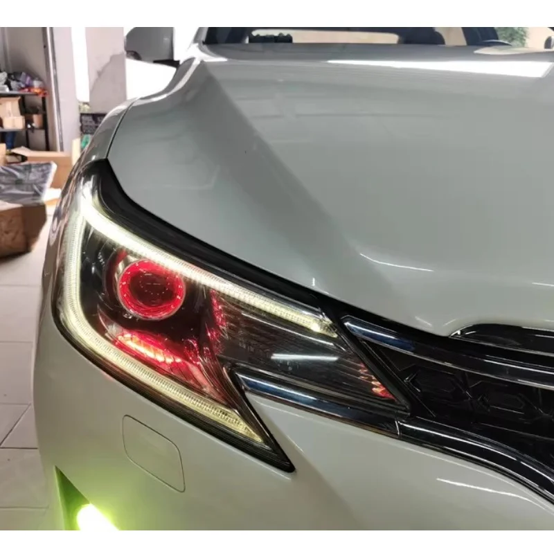 

Светодиодная фара переднего света в сборе, индивидуальный Devil Eye для Toyota Reiz 2013, модифицированный указатель поворота, автоаксессуары