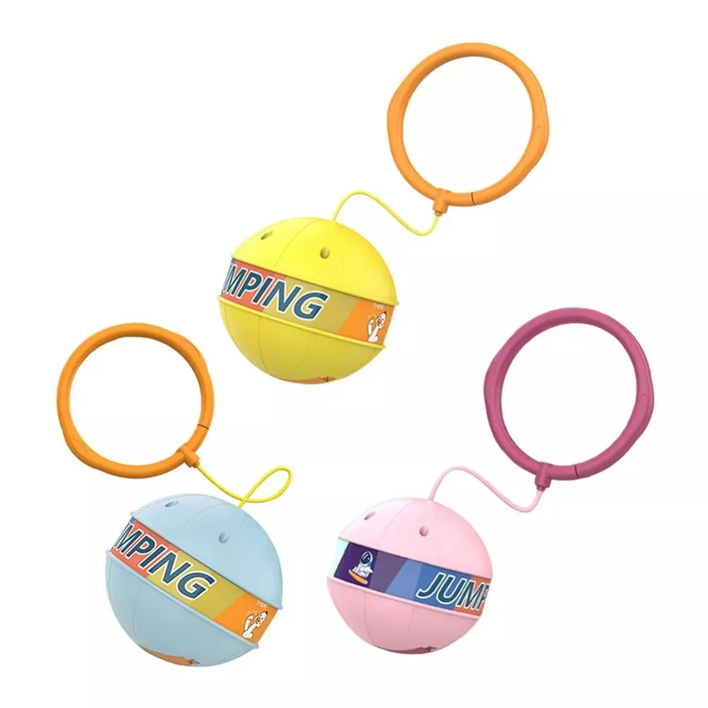 1/2 Uds. Pelota que rebota brillante multifunción correa de tobillo ajustable regalos pelota para saltar el tobillo pelota para saltar Flash para niños