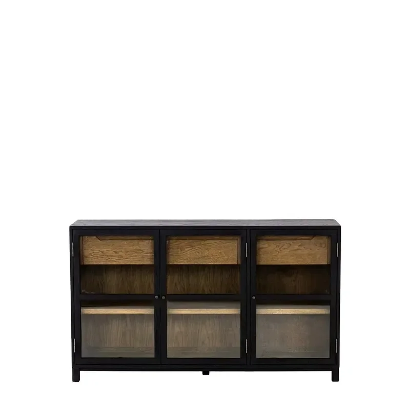 High-End American-Style Solid Wood Tableware Cabinet Simple Wall-Mounted Storage for Living Room TV Cabinet for Hotels