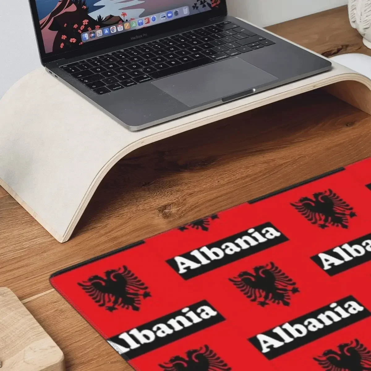 Bandeira da albânia (2) mouse pad grande, teclado de computador, mouse pad para jogos, pc, laptop, mesa, acessórios de escritório, tapetes de mesa