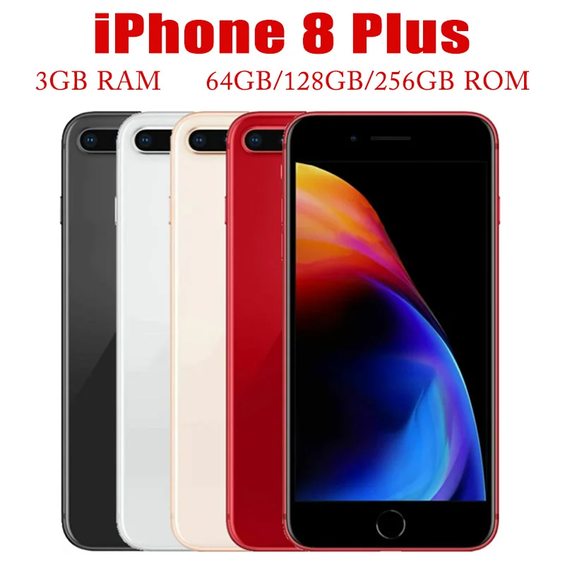 

Original Apple iPhone8 Plus 5.5" iPhone 8 Plus 8P iOS 4G LTE RAM 3GB ROM 64/256GB Hexa Core 12MP Fingerprint Smartphone