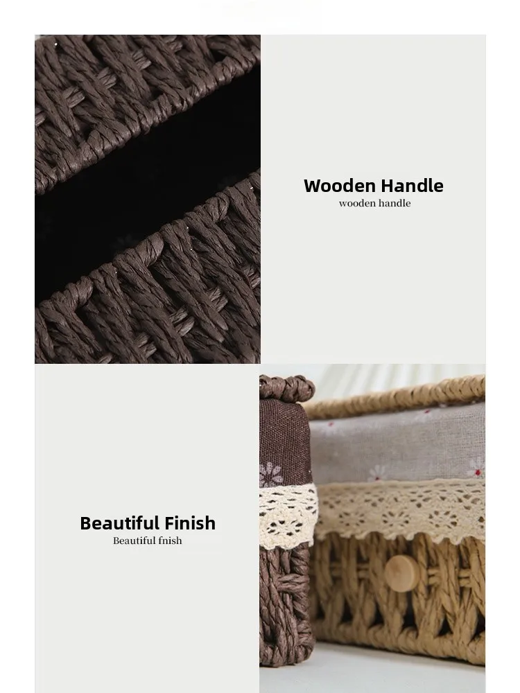 

Креативная коробка для салфеток Wier-Weave для гостиной, спальни, рабочего стола, высокоэстетичное значение, органайзер для хранения коробок для салфеток для домашнего использования