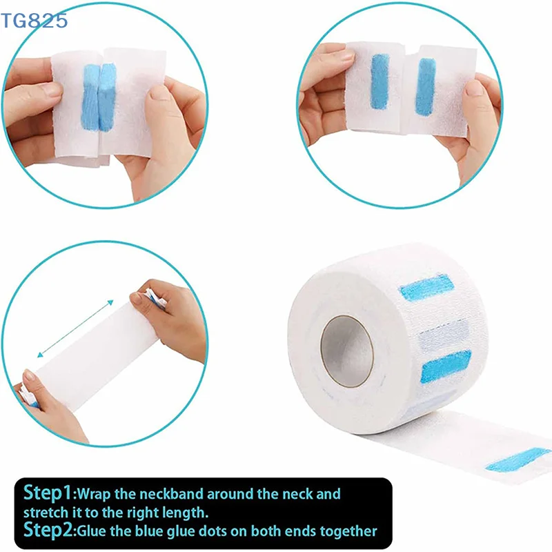 【AN】1/5pcs Professional Neck Paper Salon Barber Hair Dresser Roll Cutting Dressing Hairdressing Collar Accessory Necks Covering view 3