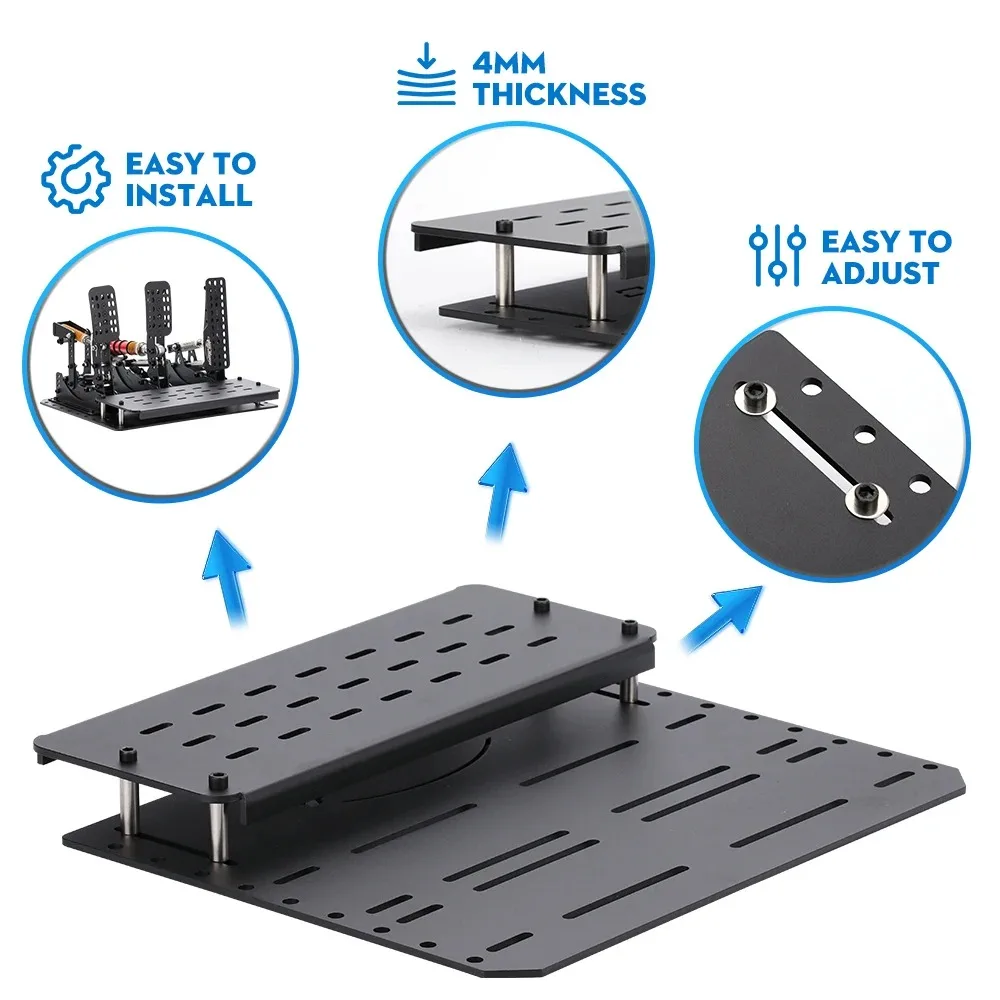 Sim Racing pedal cockpit floor 3load cell wheel pedals For pc G27 G29 T300rs Auto Driving Simulator