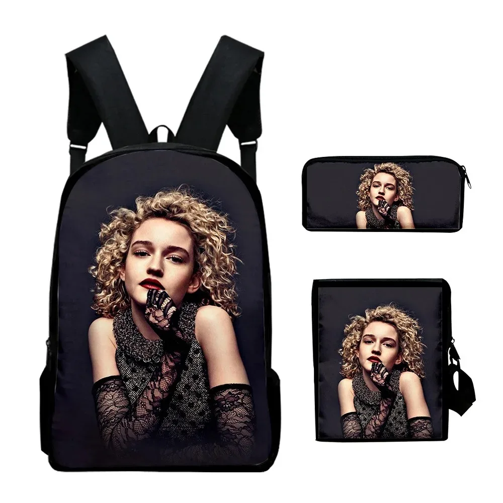 julia garner 3d printing backpack,school backpack,backpack with shoulder bag,for laptop,harajuku,popular,cool,3pcs/set