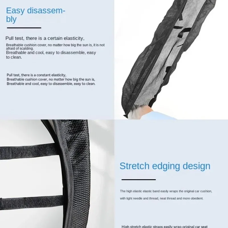 تنفس ثلاثية الأبعاد شبكة غطاء مقعد دراجة نارية وسادة الدراجة النارية سكوتر أسود مقعد يغطي وسادة المضادة للانزلاق غطاء شبكة غطاء مقعد #4