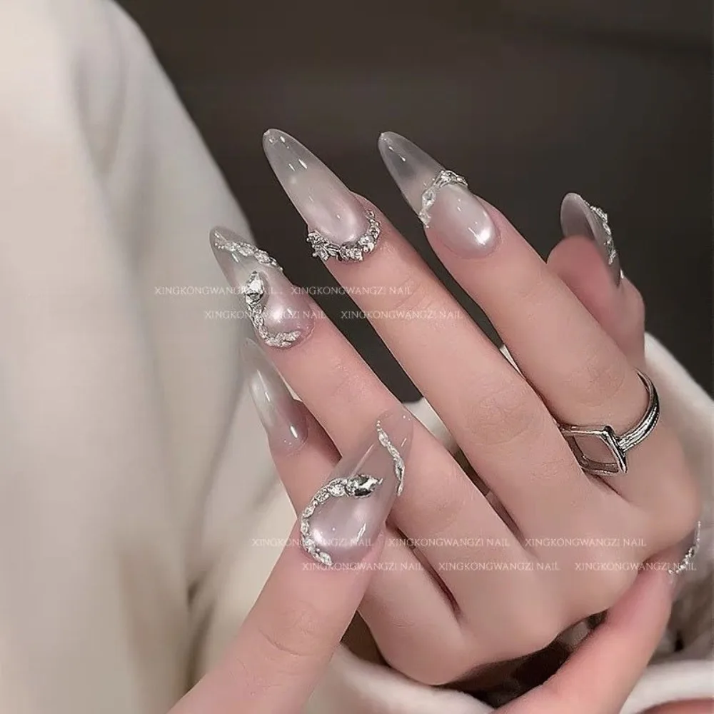 46pcs 네일 아트 쥬얼리 워터 드롭 포인티드 바텀 다이아몬드 쥬얼리 새로운 3차원 4*6mm 네일 액세서리