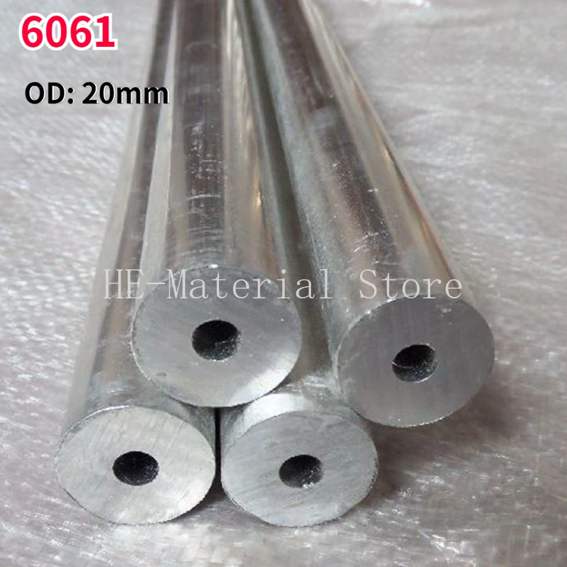 

1Pcs Length 100mm 6061 Aluminium Alloy Tube OD 20mm Hollow Round Aluminum Pipe ID 5/6/7/8/9/10/11/12/13/14/15/16/17/17.3/18mm