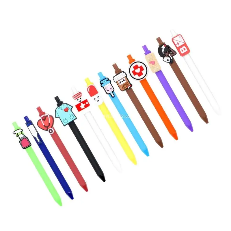 6/10/12 Pcs Nurse Pen Retractable Ballpoint Pen Writing Pen for Doctor Nurses Dropship