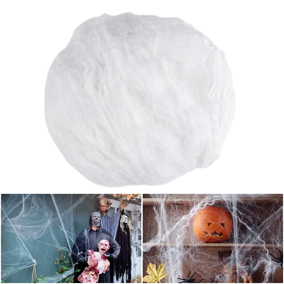 

Web Decorations Outdoor Projector Cotton Net Baby Halloween Stretch Spider Webs