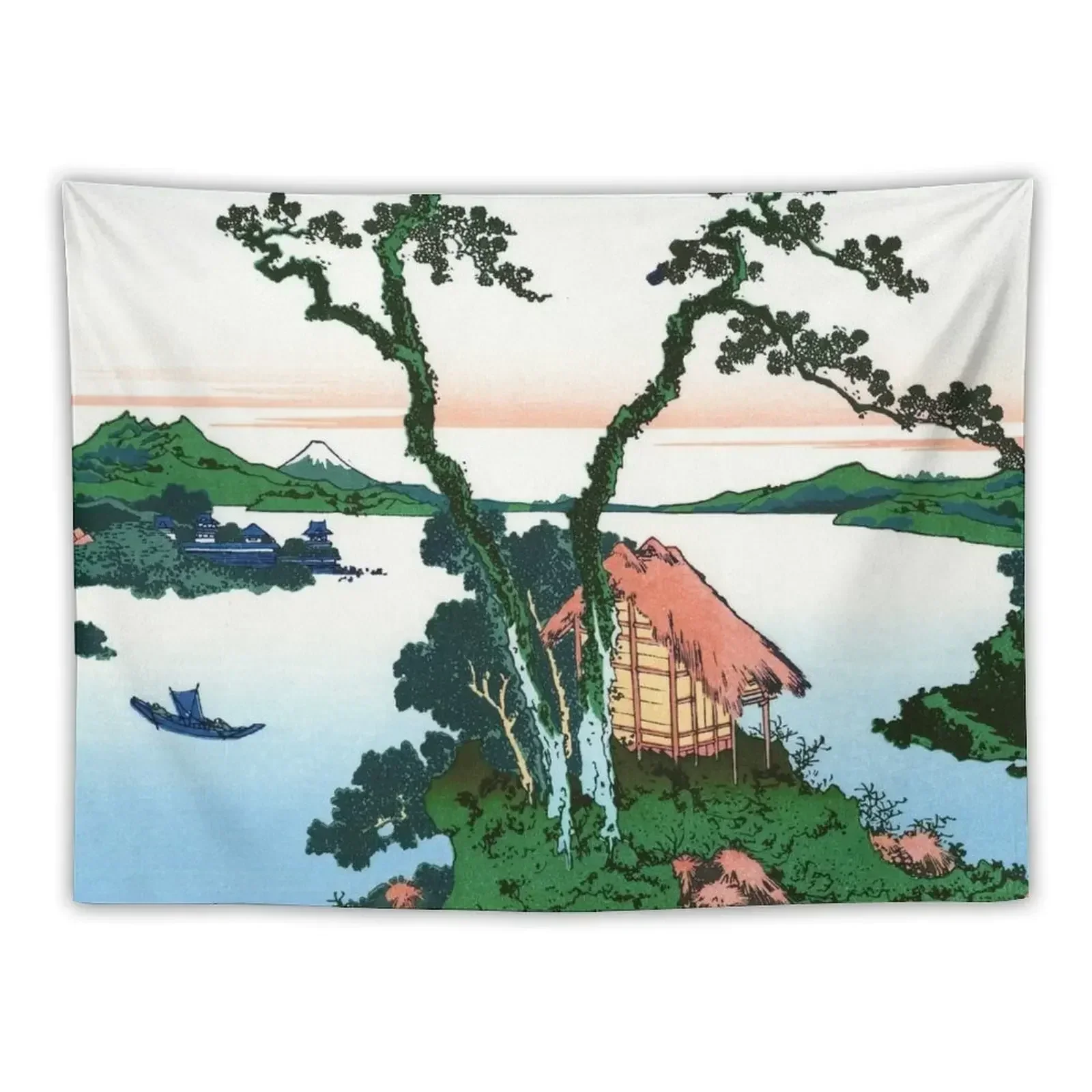 Lake Suwa in Shinano Province by Katsushika Hokusai Tapestry House Decor Decorative Wall Tapestry