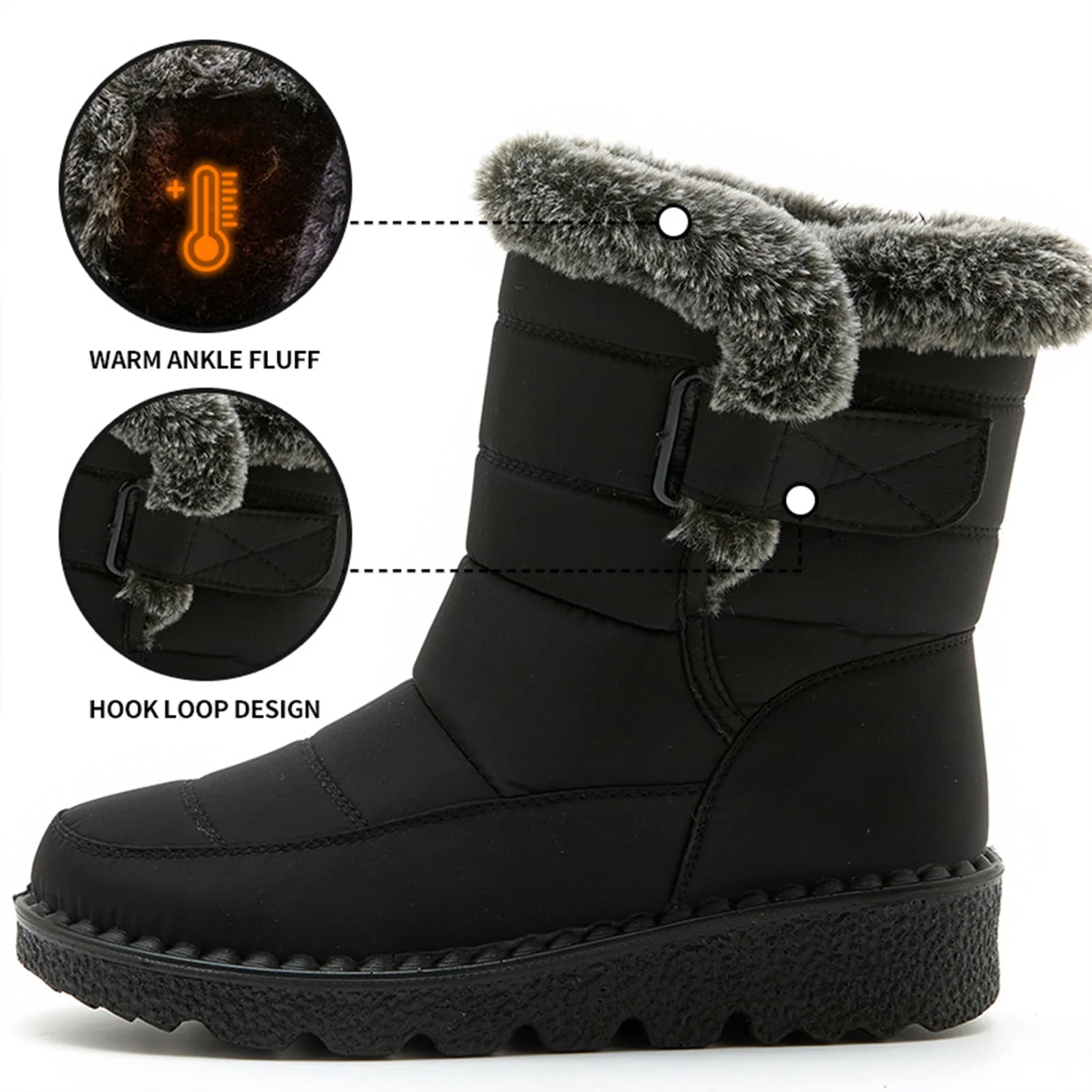 Damen klassische Schneeschuhe super warmes Fell gefüttert wasserdichte Winters chuhe Outdoor Anti-Rutsch-Damenschuhe