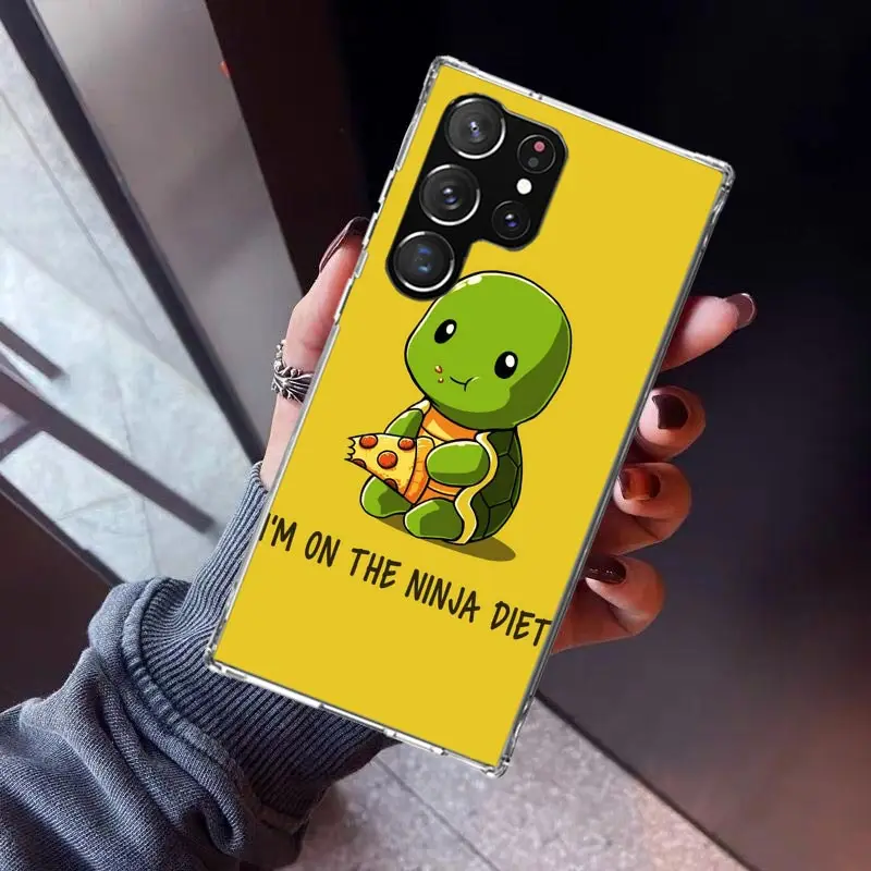 Cartoon Sea Turtle Tortoise Phone Case For Samsung Galaxy S23 S24 Ultra S22 + S21 Plus S20 FE Cover S10E S10 S9 S8 Silicone Prin