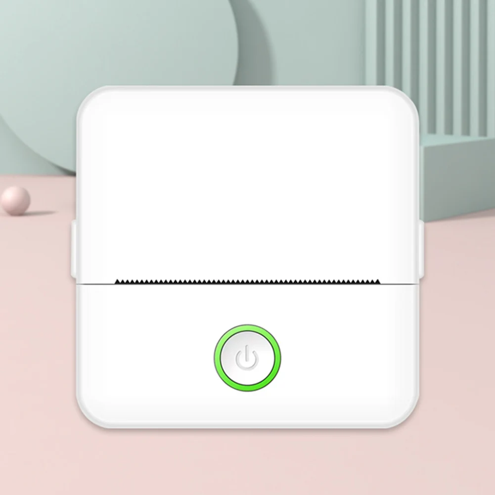 طابعة حرارية محمولة 800 مللي أمبير في الساعة طابعة صغيرة متوافقة مع بلوتوث مع كابل USB طابعة جيب ذكية صغيرة طابعة ورقية بدون حبر #1