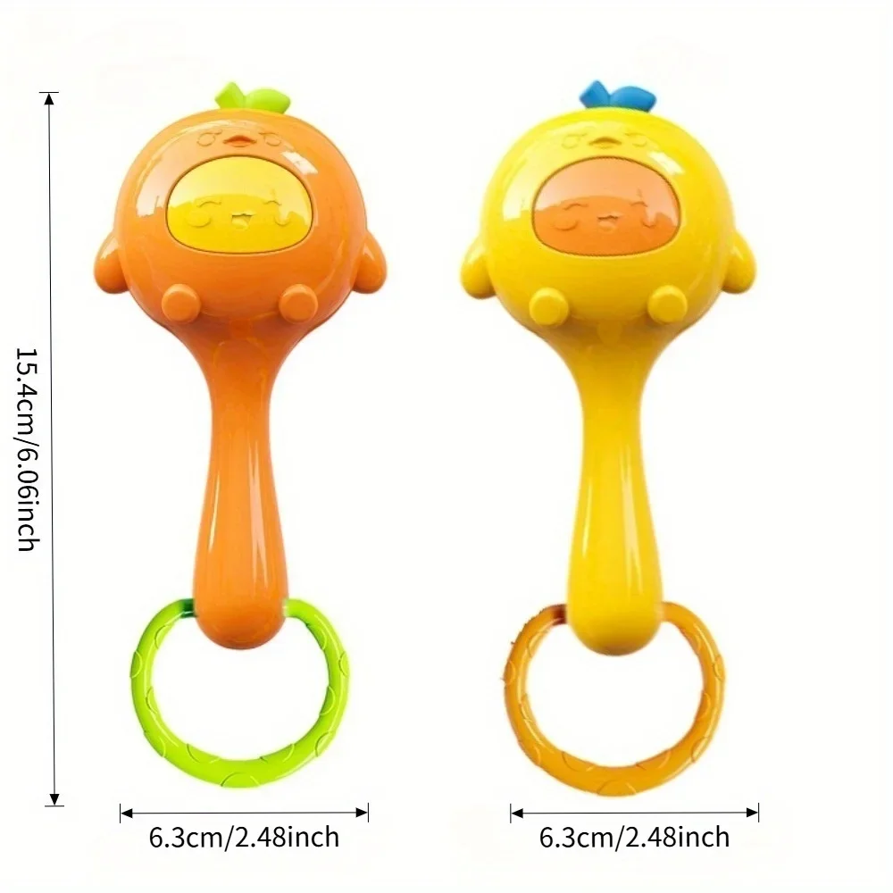 Brinquedos sensoriais para bebês com chocalhos – Brinquedos de estimulação tátil multicoloridos para desenvolvimento de habilidades motoras, sons de agarrar e tocando