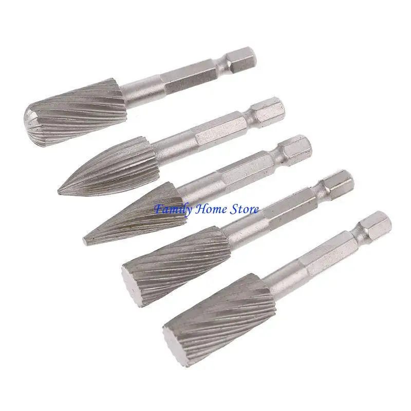 

P0UF HHS Rotary Steel Rotary Burrs Grinding Head Rotary File for Grinder 5pcs