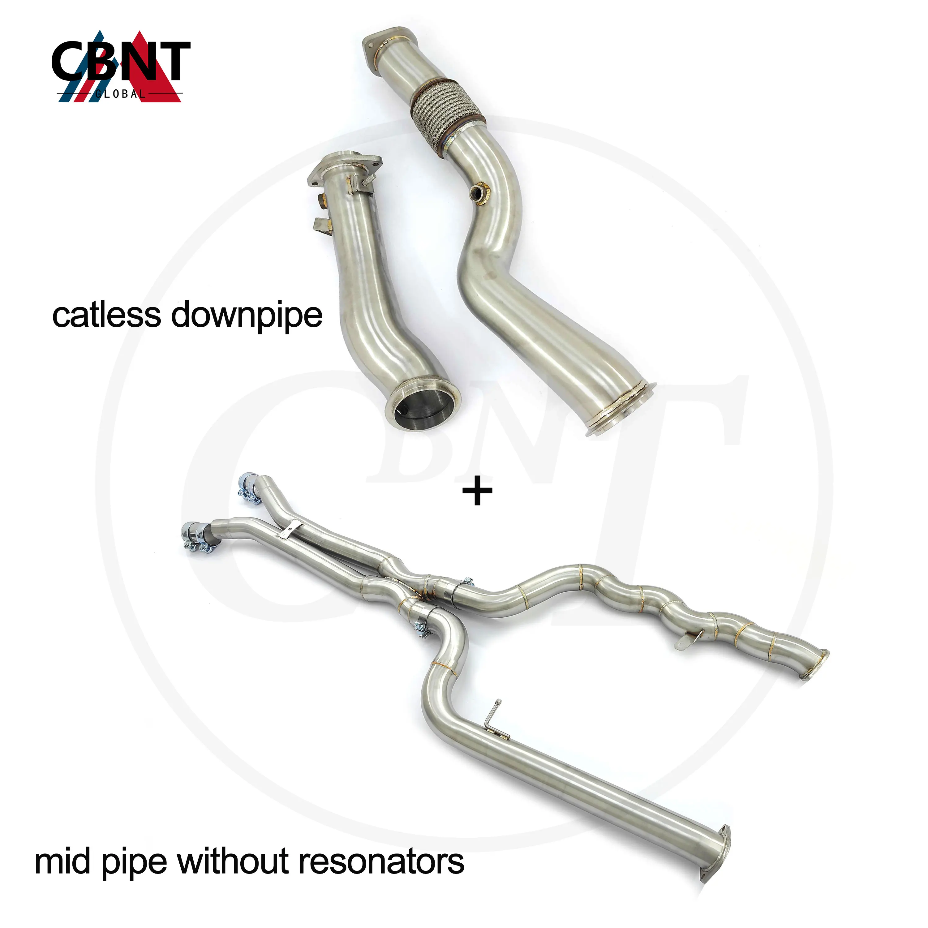 BMW S58 G80 M3 G82 M4 3.0T 76mm SS304 ミッドパイプ