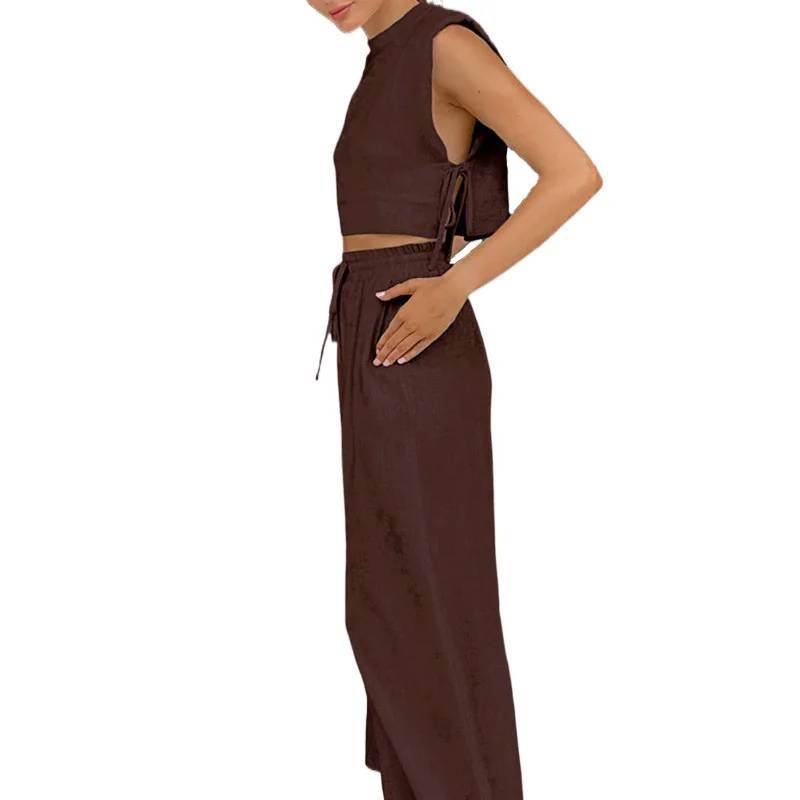 Casual Faion tweedelige pakset voor dames, comfortabele top en broekensemble voor zomerseizoen 2023,