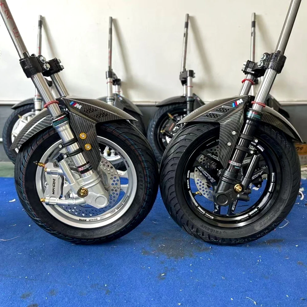 E-scooter Modified Front Wheel Hub Assembly 12Inch Rim 33core Shock & Disc Brake Set For Ninebot N/M/E/Nz/Mz/MMAX NIU N1S/NXT
