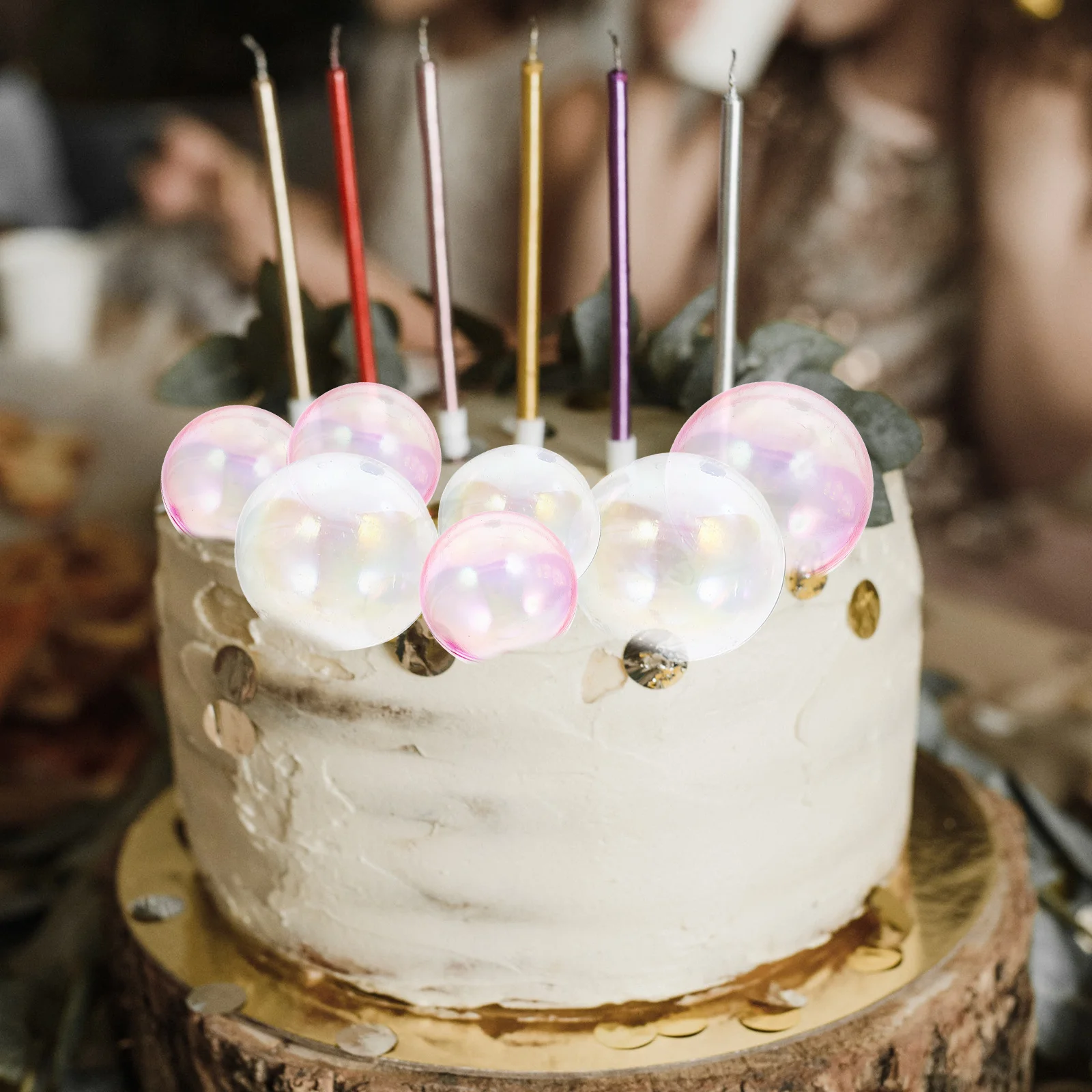 

20Pcs Colorful Bubble Pearl Balls Cake Decorations Bakery Dessert Cupcake Insert Topper Decorative Ornaments Cake Supplies