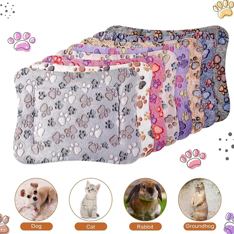 Pets Dog Bed Crate Pad Ultra Soft Pet Bed Washable Crate Mat for Large Medium Small Dogs Reversible Fleece Dog Crate Kennel Mat