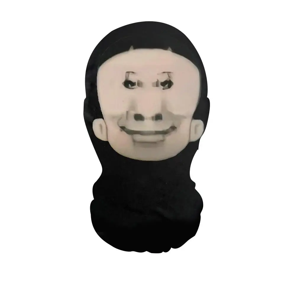 New 3D Printed Funny Meme Mask Elastic Mesh Full Face Mask for Unisex Cosplay Headwear Party Simulation Balaclava Hat Headgear