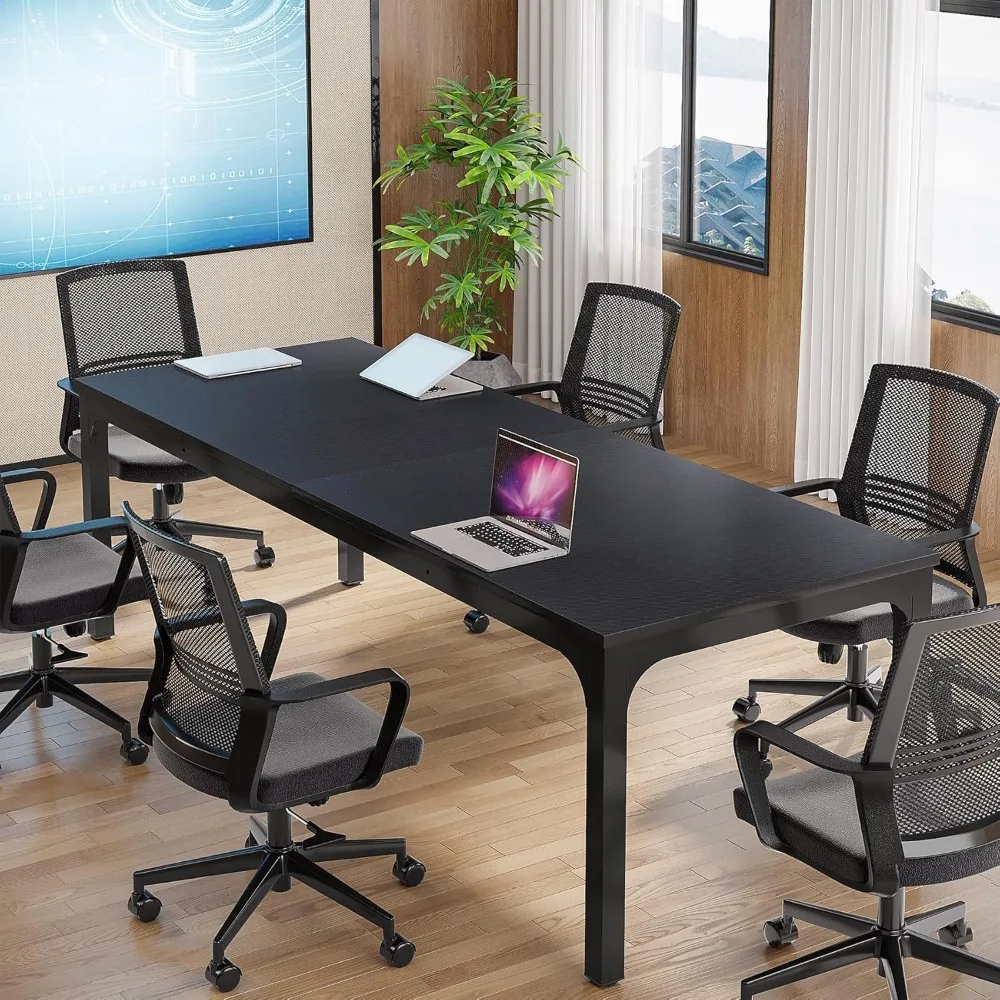 Conference Table,Large Rectangle Meeting Seminar Table for 8-10 Person,Long Business Tables,Only Table