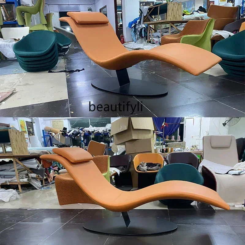 

53Designer curved living room leisure chair hotel villa sofa chair S-shaped art