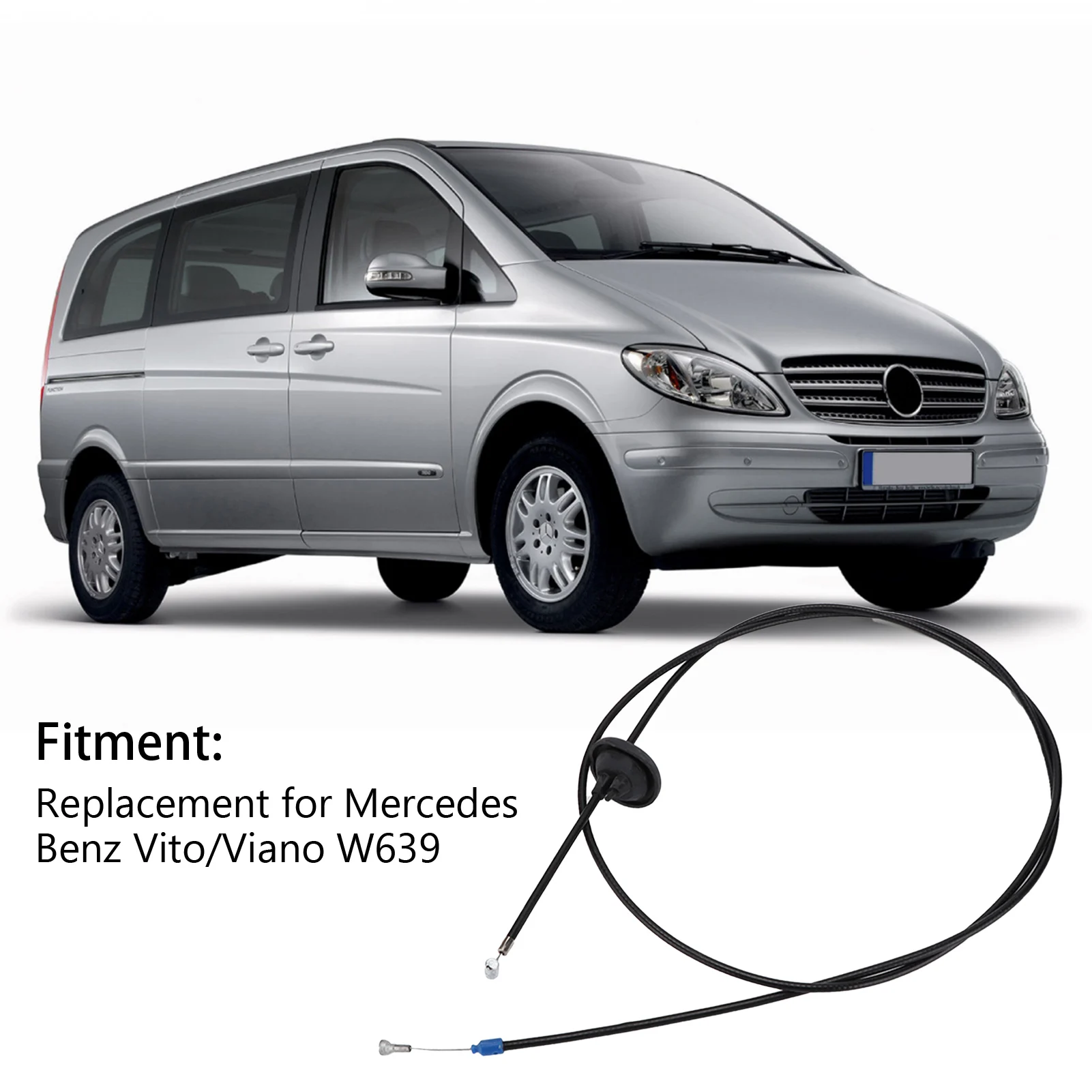 

Engine Hood Bonnet Release Cable A6397500359 Replacement for /Viano W639 Bonnet Release Cable Hood Cable
