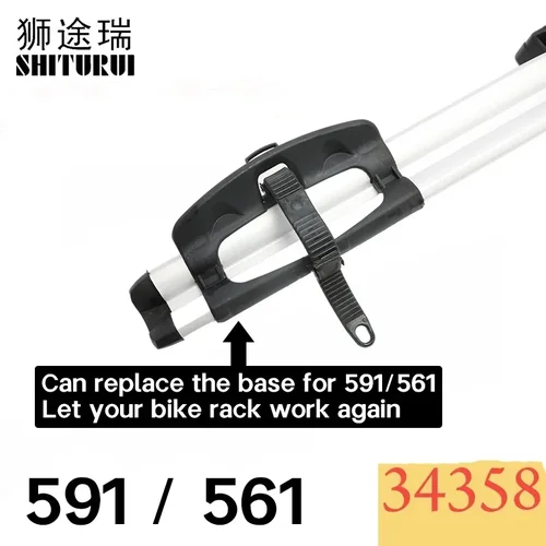 Imagen 2 del producto ProRide 591 OutRide 561 Soporte para ruedas, correa y protector de llanta para portadores de bicicletas montados en el techo