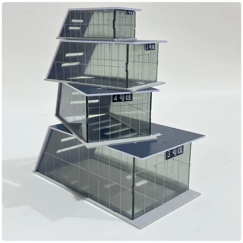 

Diorama 1:64-150 Scale Outland Building Models Underground Exit Station Model Modern Urban Subway Station Scenery Model