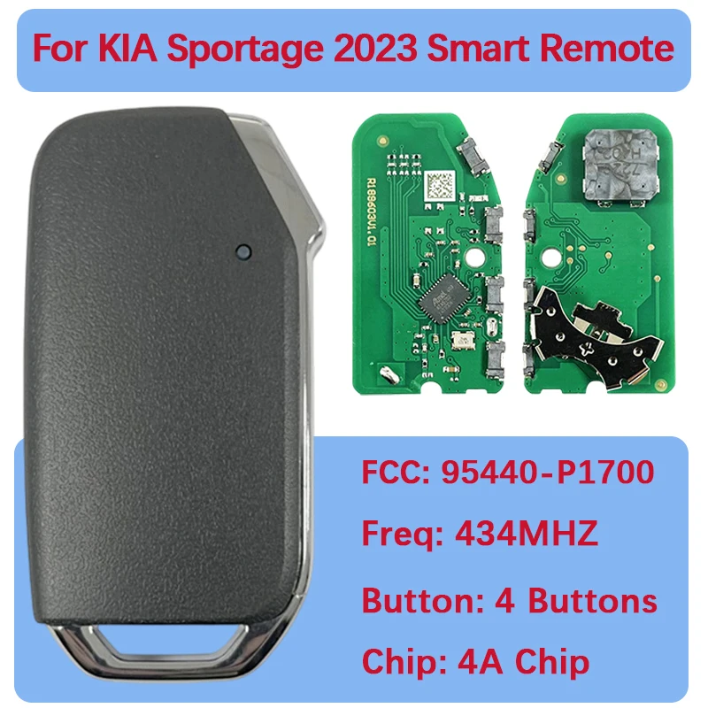 

CN051207 послепродажного обслуживания, 4 кнопки, умный дистанционный ключ FCC 95440-P1700, чип 4A, 433 МГц, без ключа для Kia Sportage 2023