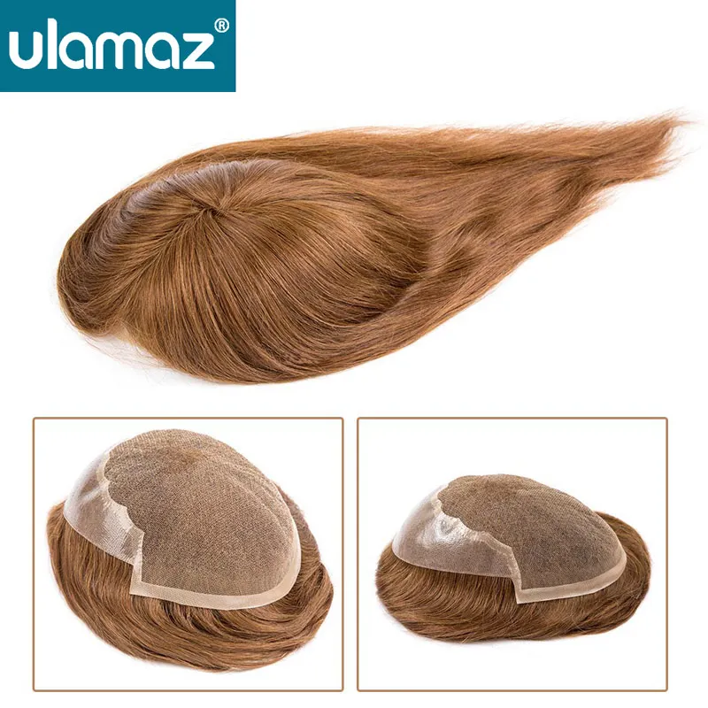 Q6 Male Hair Prosthesis Swiss Lace Toupee Wigs Customized Q6 Long Wig For Men Natural Human Hair Wigs Invisable Hairline Man Wig