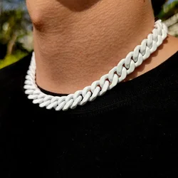 Miami 12mm Stainless Steel Sweater Necklace Women's Advanced Non-fading Titanium Steel Cuban Chain Necklace Women's All-match