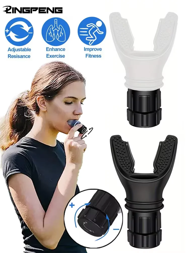 1 pièces exercice respiratoire pour les poumons dispositif d'exercice de Fitness respiratoire Portable entraînement d'endurance avec résistances réglables