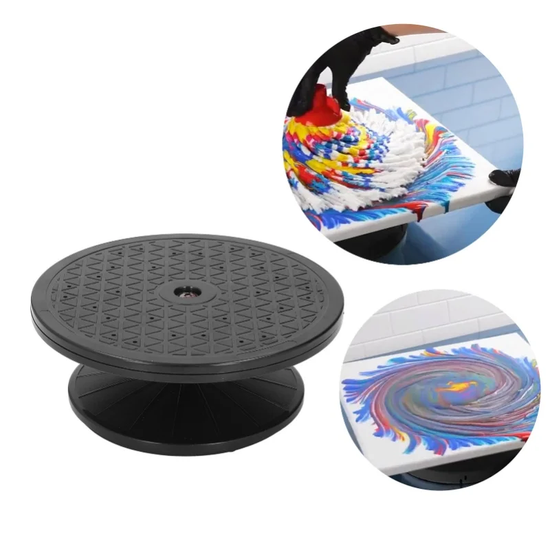 

Paint Spraying Turntable ABS Plastic Rotating Work Stand For Painting Sculpting Cake Decorating Craft Projects