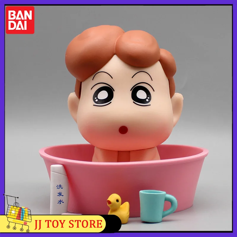 Cartoon Crayon Shin-chan Figures Gk Nohara Himawari Bathe Action Figures 12cm Pvc Model Kawaii Girls Collection Birthday Toys