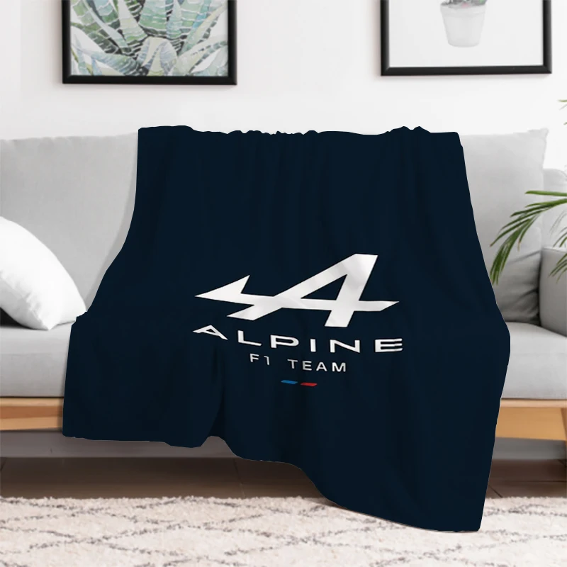 

A-Alpine Logo Blanket Plaid Blankets for Decorative Sofa Downy Microfiber Bedding Throwing Plead Cover Catnap King Lid Knee Bed