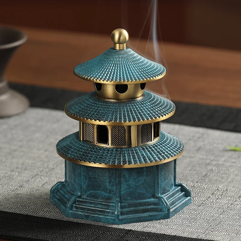 

Creative Copper Incense Burner Home Aromatherapy Burner Coil Incense Burner Cultural Tea Ceremony Ornament Agarwood Burner Incen