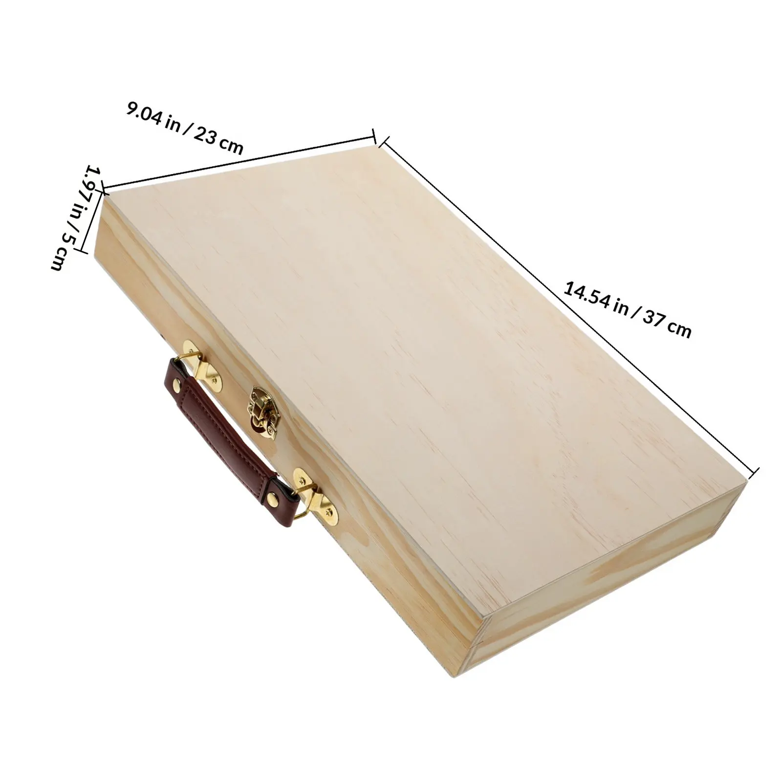 1Pcs Lightweight Wooden Painting Storage Secure Handle Portable Drawing Art Accessories Paint Tray Case for Outdoor