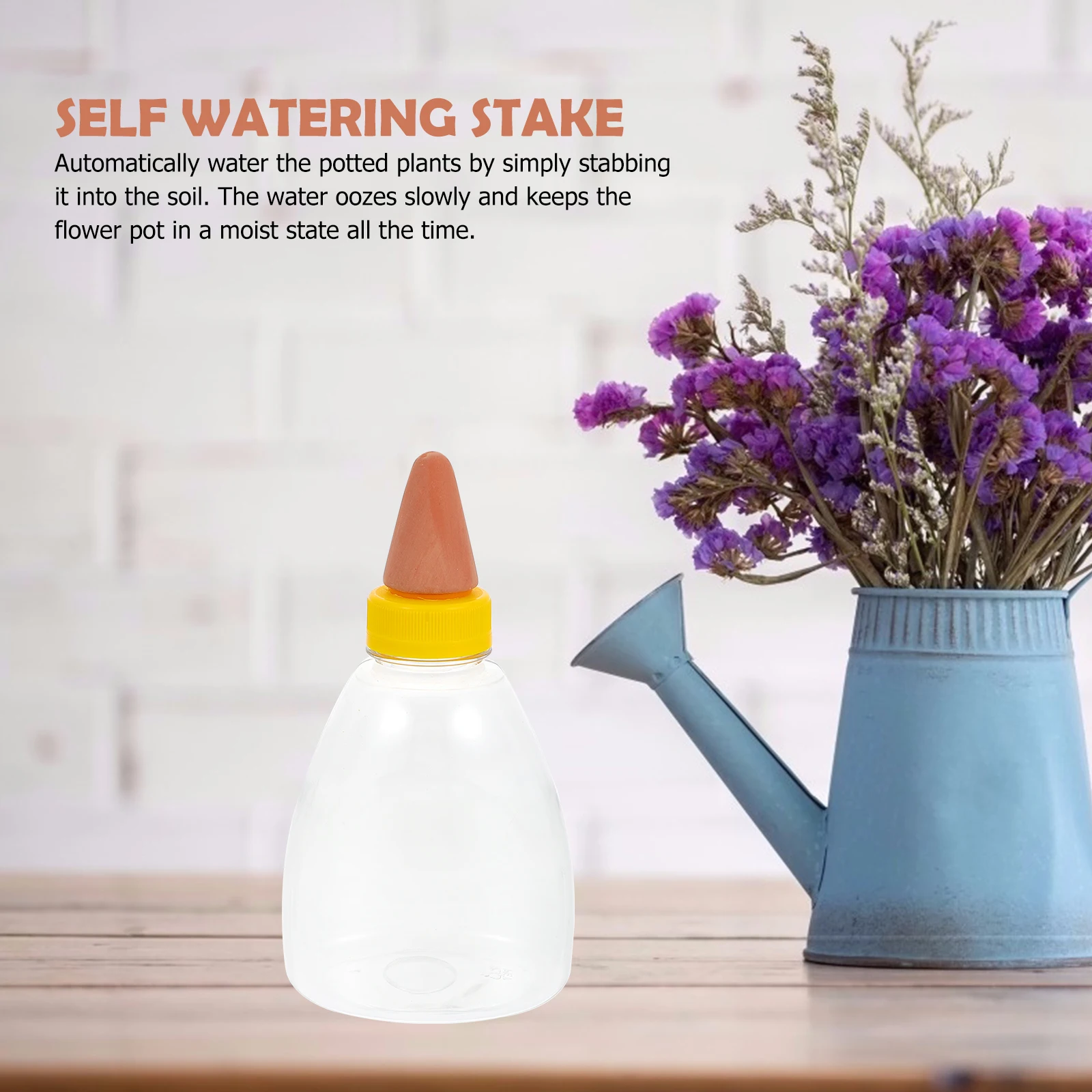 

1pc Self Watering Stake Automatic Drip Irrigation Device Slow Release Waterer For Plants Bonsai Gardening Durable Large Capacity